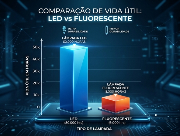 LED vs Fluorescente: Economia Real na Conta de Luz Já!