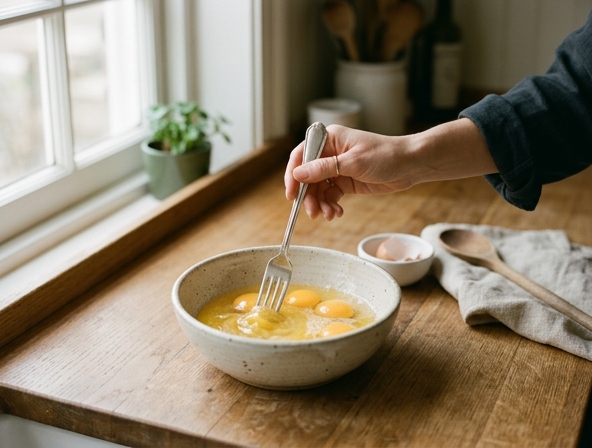 Omelete de Hotel: Domine a Textura Macia com um Garfo!